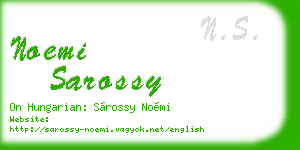 noemi sarossy business card